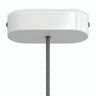 Florão oval em madeira, 120 × 51 mm — Branco