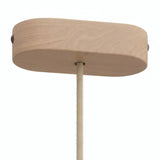 Florão oval em madeira, 120 × 51 mm — Natural