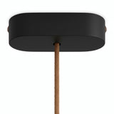 Florão oval em madeira, 120 × 51 mm — Preto