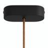 Florão oval em madeira, 120 × 51 mm — Preto