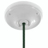 Florão em porcelana com kit de fixação, Ø 105 mm — Branco