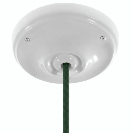 Florão em porcelana com kit de fixação, Ø 105 mm — Branco