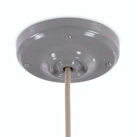 Florão em porcelana com kit de fixação, Ø 105 mm — Cinzento