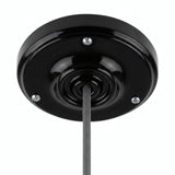 Florão em porcelana com kit de fixação, Ø 105 mm — Preto