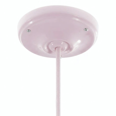 Florão em porcelana com kit de fixação, Ø 105 mm — Rosa antigo