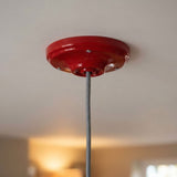 Florão em porcelana com kit de fixação, Ø 105 mm — Vermelho