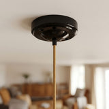 Florão minimalista em porcelana, Ø 100 mm — Preto
