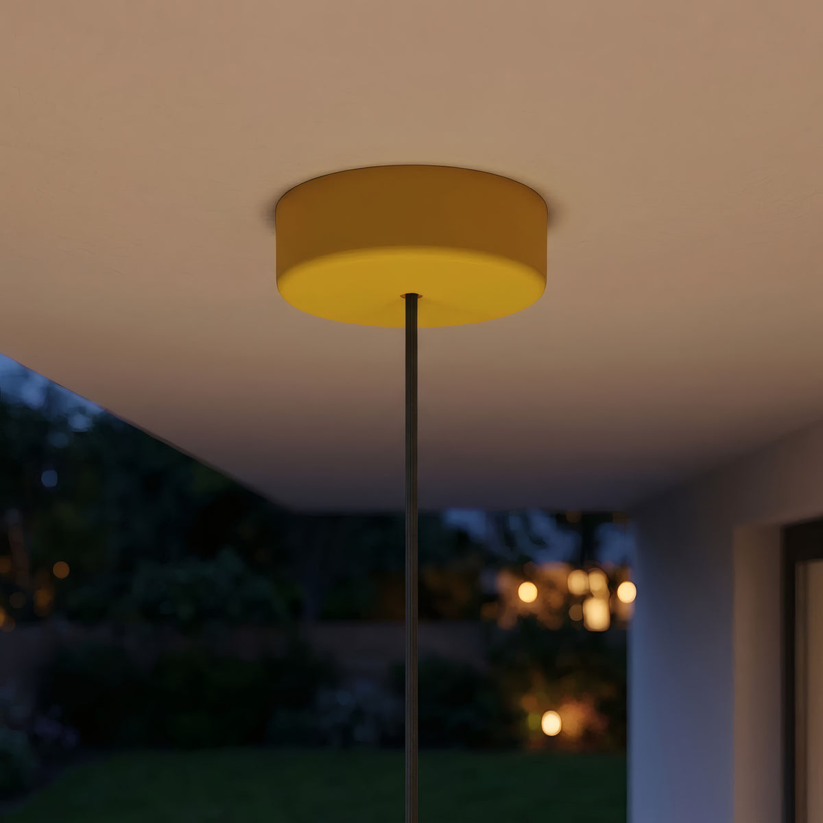 Florão em silicone de exterior IP65, Ø 125 mm — Mostarda
