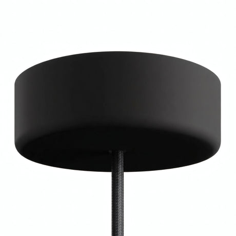 Florão em silicone de exterior IP65, Ø 125 mm — Preto