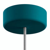 Florão em silicone de exterior IP65, Ø 125 mm — Azul petróleo