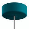 Florão em silicone de exterior IP65, Ø 125 mm — Azul petróleo