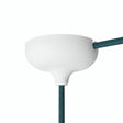 Florão em silicone Ø 88 mm, furo central e saída lateral — Branco
