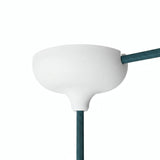 Florão em silicone Ø 88 mm, furo central e saída lateral — Branco