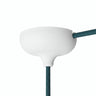 Florão em silicone Ø 88 mm, furo central e saída lateral — Branco