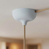 Florão em silicone Ø 88 mm, furo central e saída lateral — Azul céu