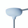Florão em silicone Ø 88 mm, furo central e saída lateral — Azul céu