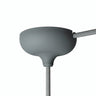 Florão em silicone Ø 88 mm, furo central e saída lateral — Cinzento