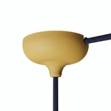 Florão em silicone Ø 88 mm, furo central e saída lateral — Mostarda