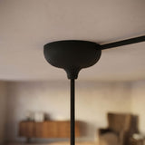 Florão em silicone Ø 88 mm, furo central e saída lateral — Preto