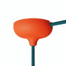 Florão em silicone Ø 88 mm, furo central e saída lateral — Laranja