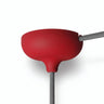 Florão em silicone Ø 88 mm, furo central e saída lateral — Vermelho