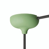 Florão em silicone Ø 88 mm, furo central e saída lateral — Verde relva