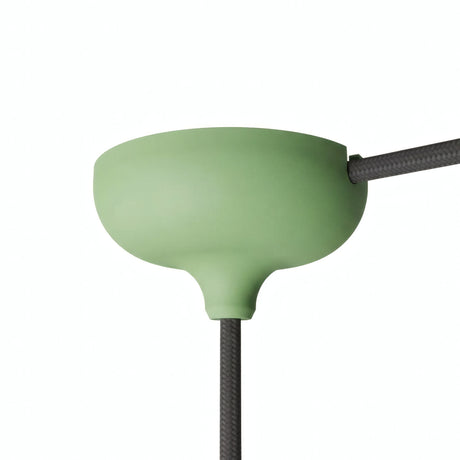Florão em silicone Ø 88 mm, furo central e saída lateral — Verde relva