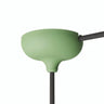 Florão em silicone Ø 88 mm, furo central e saída lateral — Verde relva