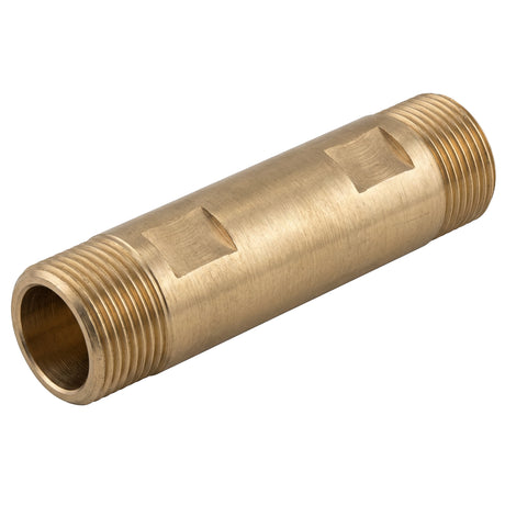Tubo de espera macho-macho para contador de água em latão CW617N BSP - vista isométrica 3/4