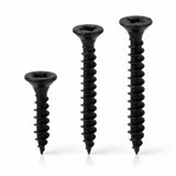 Vis bois & aggloméré noires - photo produit fond blanc 1