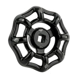 Volant de vanne noir en fonte 54 mm second choix, éclats de peinture