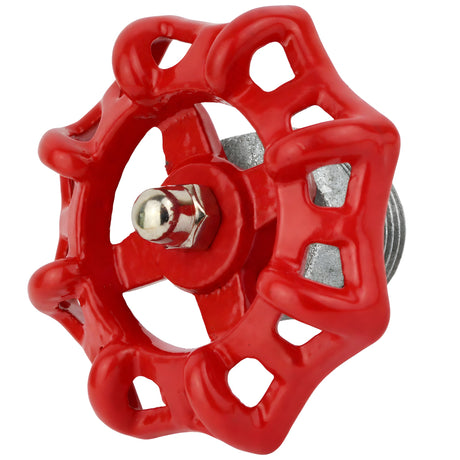 Volante vermelho de 72 mm em meio mamilo, 1/2'' com porca de aço inoxidável, acessório em ferro fundido galvanizado
