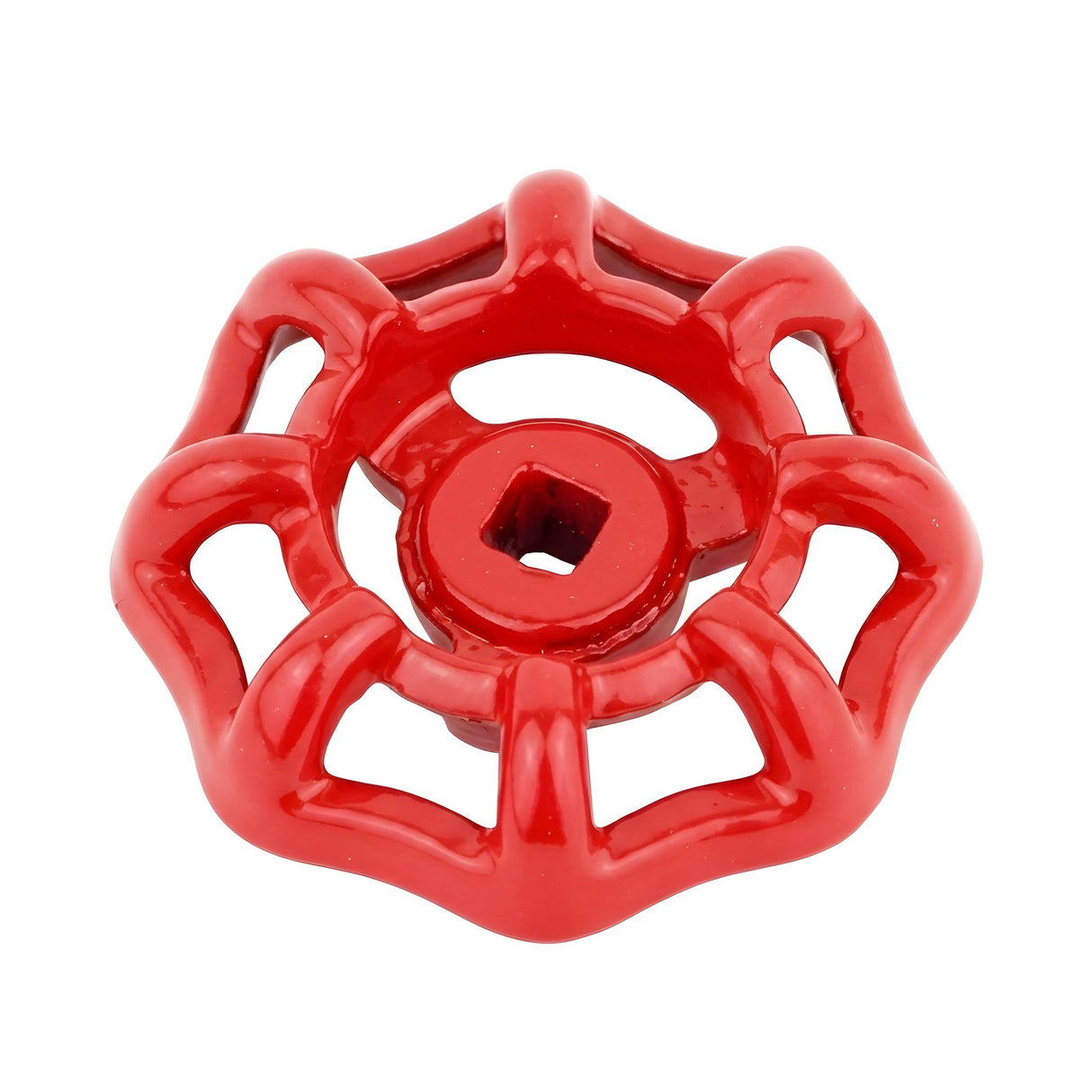 Volant rouge en fonte 52 mm en poignée de robinet, style industriel