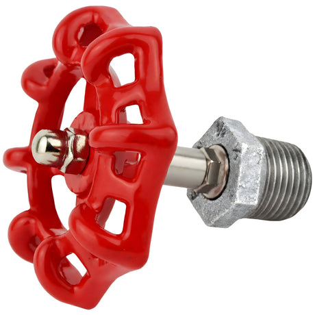 Volante vermelho em meio mamilo alongado, 72 mm, acessório em ferro fundido galvanizado