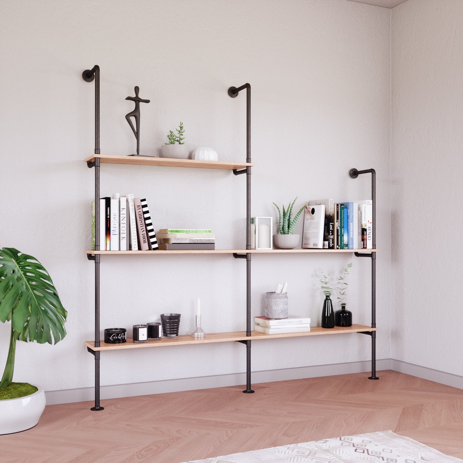 Kit montante de prateleiras para canalização feito à medida