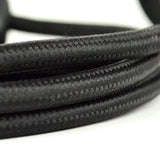 Cabo elétrico têxtil preto - cabo têxtil para lâmpada estilo industrial