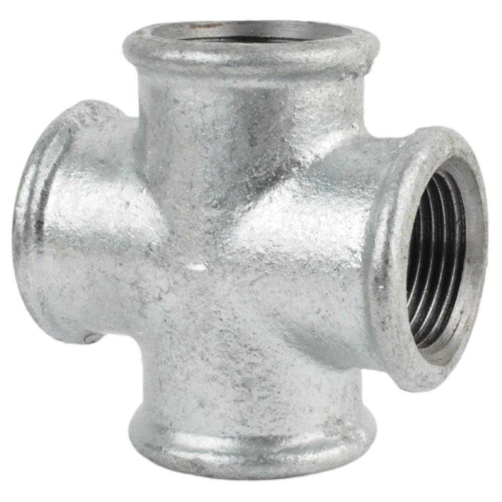 Cruzetas em ferro fundido galvanizado roscado