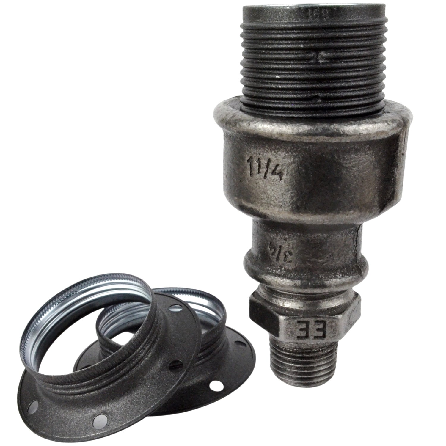 kit lampe 1/2'' noir mat mâle pour lampe plomberie