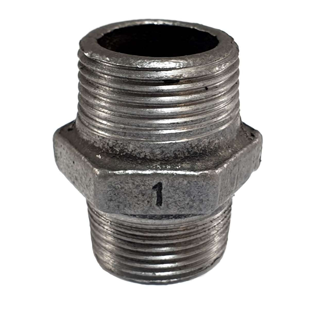 Mamilo Direito/Esquerdo MM ferro fundido preto rosca 1" Ø34 sobre roscas