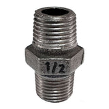 Mamilo Direito/Esquerdo MM ferro fundido preto rosca 1/2" Ø21 sobre roscas