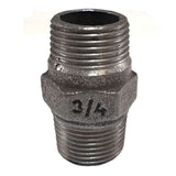 Mamilo Direito/Esquerdo MM ferro fundido preto rosca 3/4" Ø27 nos filetes