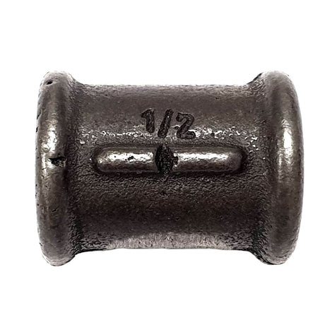 Luva Direita/Esquerda FF ferro fundido preto rosca 1/2" Ø21 sobre roscas
