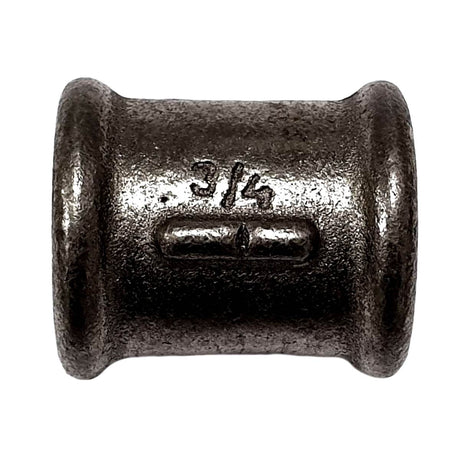 Luva Direita/Esquerda FF ferro fundido preto rosca 3/4" Ø27 nos filetes