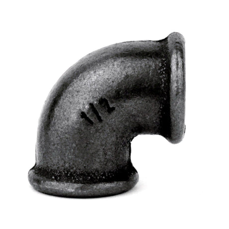 conexão cotovelo de canalização em ferro fundido preto