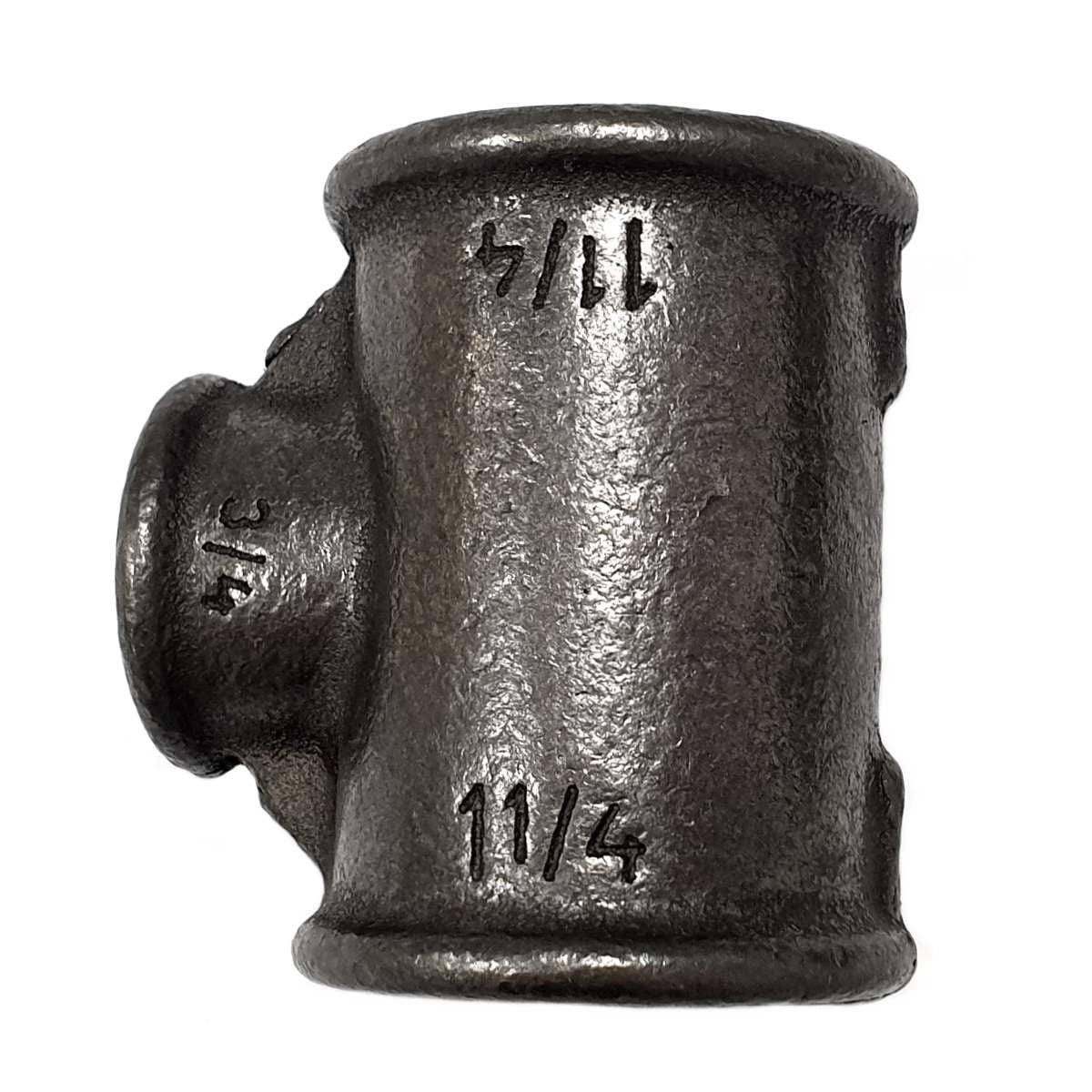 Raccord Té réduit fonte noire Fem/Fem/Fem